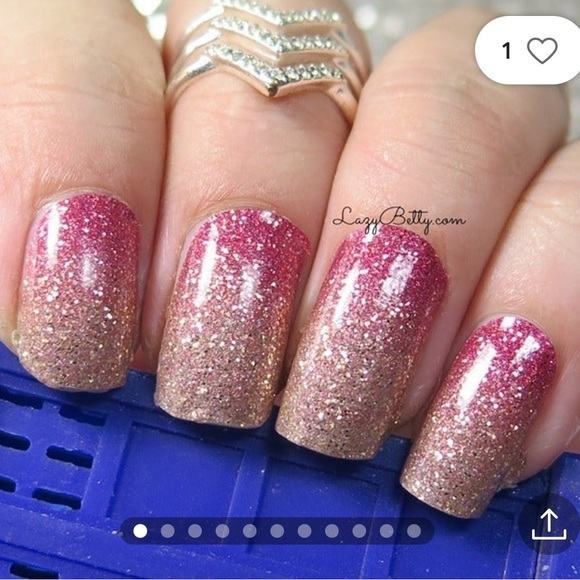 *Retired* Color Street: Coral Bay | Gold Pink Sparkles Glitter Summer Ombre - Picture 2 of 15